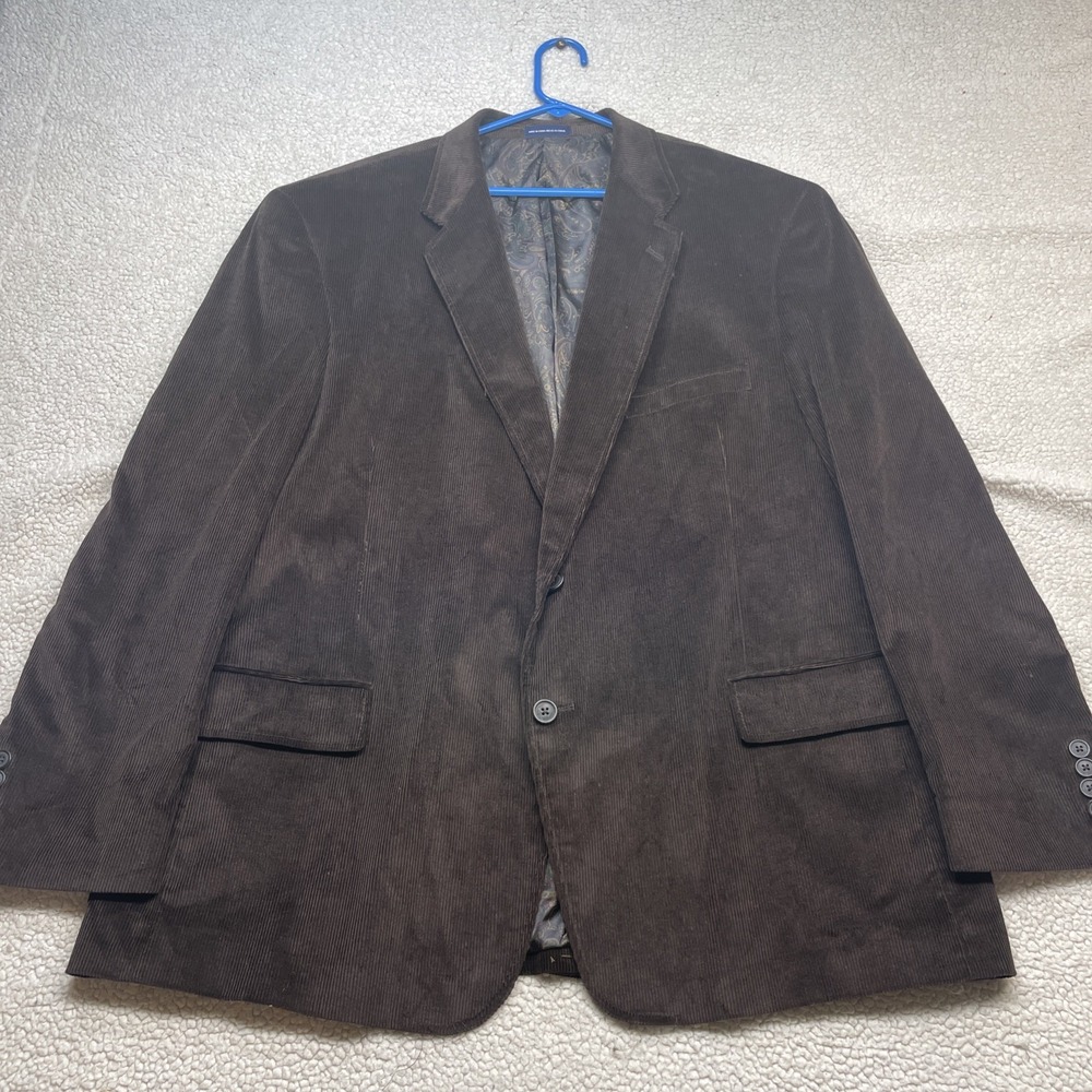 Stafford Sport coat‎ Mens 50R Dark Brown Corduroy Classic Fit Preppy Blazer
